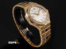 CHOPARD 蕭邦 Alpine Eagle 33 雪山傲翼 阿爾卑斯雄鷹 295384-5001 18K玫瑰金材質 <font color="#05f0f0">原廠鑲嵌鑽石錶圈</font>&nbsp;<font color="#05f0f0">銀白色螺旋放射紋面盤</font> 大三針&nbsp;<font color="#FF0000">2023年保單 新錶定價：1,600,000元</font>&nbsp;自動上鍊 33mm