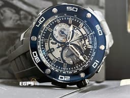 ROGER DUBUIS 羅杰杜彼 Pulsion 鈦金屬計時碼錶 RDDBPU0005&nbsp; 冒險家鏤空計時腕 <font color="#fafa01">2025年保單</font>錶&nbsp;<span style="font-size: 10pt;">RDDBPU0005 微型自動盤  </span><font color="#FF0000" style="font-size: 10pt;">極線條簡潔流暢，又不失神秘感 <font color="#FFFF33">延伸至錶殼側面的藍寶石水晶錶圈&nbsp;</font>機芯100%符合日內瓦印記標準的製錶商</font><span style="font-size: 10pt;"> 自動上鏈 44mm</span>