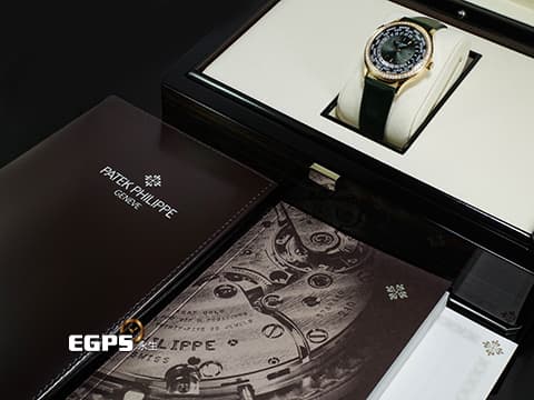 Patek philippe 百達翡麗 PP錶 Complications 複雜功能時計 World Time 世界時區 7130R-014 18K玫瑰金材質&nbsp;&nbsp;原廠鑲嵌89顆鑽石（1.09 克拉）錶圈、錶扣&nbsp;綠色手工雕紋面盤 2023年保單 新錶訂價：2,162,000元 自動上鍊 36mm