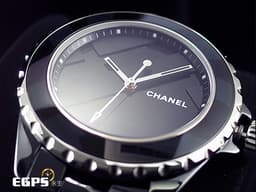 CHANEL 香奈兒 J12 Untitled H5581 <font color=70cce1>黑色高科技陶瓷材質 啞光抽象構圖黑色面盤</font> <font color=#FF0000>全球限量1200只</font> 自動上鍊  38mm