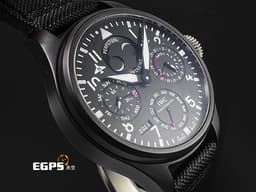 IWC 萬國錶 Big Pilot 大飛行員 IW502902 七日鍊 黑陶瓷材質&nbsp;<font color="#FF0000">經典南北月相 萬年曆、四位數字年份顯示</font><font color="#0000E3">&nbsp;海軍空戰部隊圖案錶背&nbsp;</font>自動上鍊 48.6mm