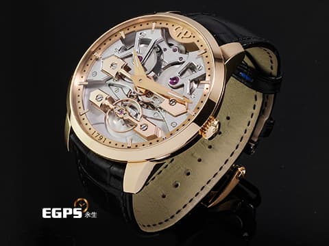 GIRARD PERREGAUX 芝柏 GP Classic Bridges 86000-52-001-BB6A 金橋 18K玫瑰金材質  2022年保卡 台灣公司貨 新錶訂價：1,751,800元  自動上鍊 45mm