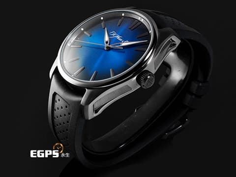 H.MOSER &amp; CIE 亨利慕時 PIONEER CENTRE SECONDS 開拓者 3200-1205 DLC鍍黑不鏽鋼材質 電光藍fumé煙燻面盤  2023年保單卡&nbsp;大三針 自動上鍊 42.8mm