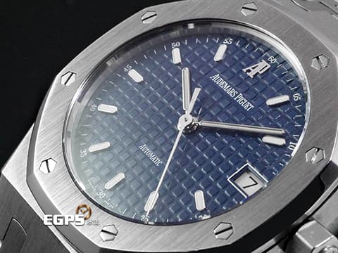 Audemars Piguet 愛彼 AP錶 Royal Oak 皇家橡樹 14790ST.OO.0789ST.08  經典不敗的傳奇 超薄款式 經典格菱紋藍面&nbsp;經典Boy Size&nbsp;自動上鍊 36mm