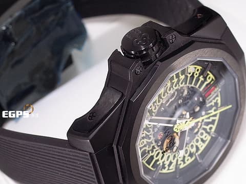 CORUM 崑崙 Admiral AC-One 45 Squelette  搶眼的經典海軍上將， Admiral AC-ONE 45 獨特海軍上將鏤空腕錶   A082/03671 PVD鈦金屬 082.405.95/F371 NO10  限量288顆  自動上鍊 45mm