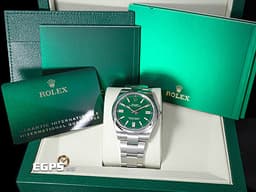 ROLEX 勞力士 Oyster Perpetual 41 蠔式恆動型 134300 <font color="#009100">綠色面盤 賭桌綠</font>&nbsp;經典 OP41 大三針 不鏽鋼 <font color="#FF0000">2026年保卡</font>&nbsp;自動上鍊 41mm