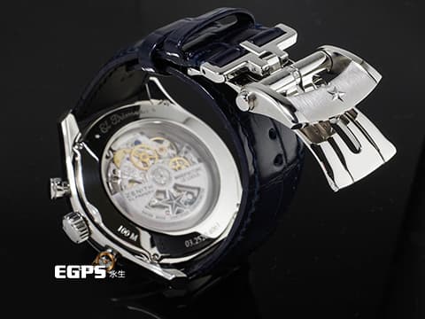 ZENITH 真力時 CHRONOMASTER PRIMERO 03.2520.4061/69.C714&nbsp;不鏽鋼材質 鏤空太陽紋面盤 藍灰色計時錶盤 2016年保卡 台灣公司貨&nbsp;自動上鍊 42mm