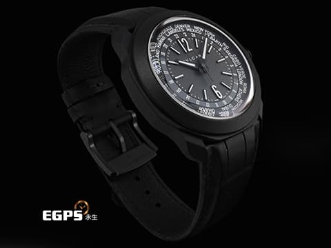 BVLGARI 寶格麗 Bulgari Octo Roma 103764 黑色DLC塗層不鏽鋼材質&nbsp;霧面黑色巴黎釘紋錶盤 世界時區、24 時區顯示與 24 小時顯示功能&nbsp; 2026年保卡 快拆錶帶&nbsp;自動上鍊 41mm