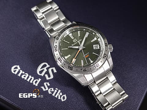 GRAND SEIKO 特級精工 GS 冠藍獅 精工 Sport Collection GMT SBGM247G 橄欖綠色面盤&nbsp;兩地時區 不鏽鋼 2025年台灣公司貨  自動上鍊 40mm