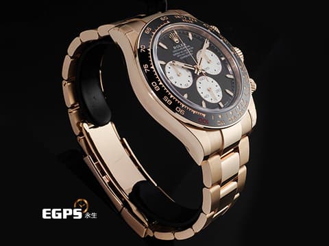 ROLEX 勞力士 Cosmograph Daytona 宇宙計時型 迪通拿 126525 18K永恆玫瑰金 Lemans 利曼100週年 黑色陶瓷視距儀刻度錶框搭配紅色「100」字樣&nbsp;2026年保卡 透明錶背&nbsp;賽車錶 自動上鍊 40mm