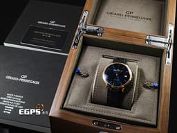 GIRARD-PERREGAUX 芝柏 GP 1966系列 49527-52-431-BB4A 18K玫瑰金材質 <font color="#05f0f0">簡約、氣質設計風格 藍色太陽紋放射面盤</font>&nbsp;<font color="#ff0000">2026年保卡 新錶訂價：606,000元</font>&nbsp;自動上鏈 41mm