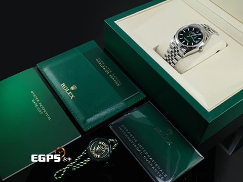 ROLEX 勞力士 Datejust 36 蠔式日誌型 DJ36 126200 不鏽鋼材質 最新款&nbsp;Green Ombre&nbsp;漸層綠色 2026年保卡&nbsp;自動上鍊 36mm