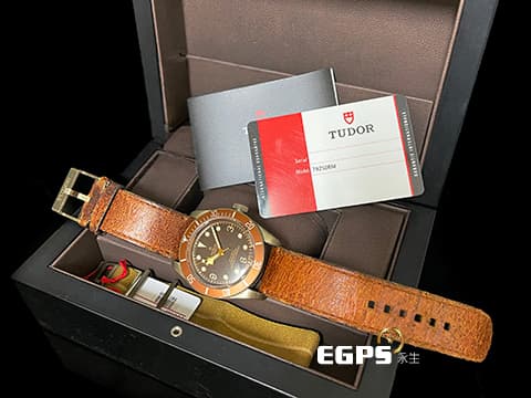 TUDOR 帝舵 Heritage Black Bay Bronze 碧灣 79250BM 棕色面盤 青銅材質 79250 BM 大三針 復古 雪花針&nbsp;2017年 台灣公司貨&nbsp;自動上鍊 潛水錶 43mm