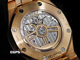 Audemars Piguet 愛彼 AP錶 Royal Oak 皇家橡樹 15551OR.ZZ.1356OR.04 <font color="#f9e6b4">原廠鑲嵌鑽石錶圈 白色Grande Tapisserie格紋錶盤</font>&nbsp;15510 OR 玫瑰金&nbsp;<font color="#ff0000">2023年保卡</font>&nbsp;自動上鍊 37mm