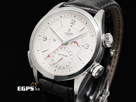 TUDOR帝舵 Heritage Advisor系列 M79620T-0011 鈦金屬&amp;不鏽鋼材質 ADVISOR歷史傳承 機械鬧鈴 特殊雙錶冠設計 帝舵初代玫瑰標記&nbsp;複雜功能&nbsp;台灣公司貨&nbsp;自動上鍊 42mm