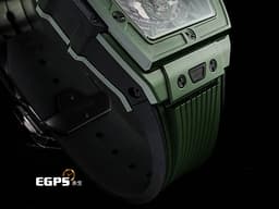 Hublot 宇舶 Spirit Of Big Bang Black Magic 42 大爆炸 靈魂系列 642.GX.5210.RX <font color="#9bdd92">深綠色拋光陶瓷材質</font><font color="#ff00ff"> </font>計時碼表 酒桶型 鏤空面盤 <font color="#ff0000">2025年電子保單 限量200支</font>&nbsp;自動上鍊 42mm