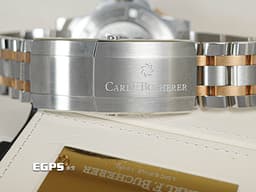 Carl F. Bucherer 寶齊萊 Patravi ScubaTec 柏拉維 深潛 00.10632.24.53.21 <font color="#2d90fb">藍色雕紋面盤</font>&nbsp;<font color="#ffa57d">18K玫瑰金 半金款</font>&nbsp;<font color="#ff0000">排氦氣閥</font>&nbsp;<font color="#FF0000">2025年保卡 </font>潛水錶 自動上鍊 44.6mm