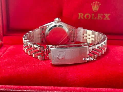 ROLEX 勞力士 Datejust 79174 銀灰色面盤 原廠鑽石時標 18K白金三角坑紋圈 904L不鏽鋼材質&nbsp;&nbsp;自動上鍊蠔式女錶 26mm