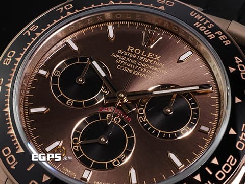 ROLEX 勞力士 Cosmograph Daytona 迪通拿 126515 18K永恆玫瑰金材質&nbsp;2025年最新款&nbsp;巧克力熊貓面盤&nbsp;黑色陶瓷錶圈 &nbsp;2025年保卡&nbsp;自動上鍊 計時碼錶 40mm