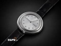 PIAGET 伯爵 Possession系列 G0A43080 不鏽鋼 <font color="#4b6f8b">銀灰色系面盤&nbsp;圓點鑽石時標 旋轉式錶圈</font>&nbsp;<font color="#FF0000">2021年保卡 </font>石英機芯&nbsp;29mm