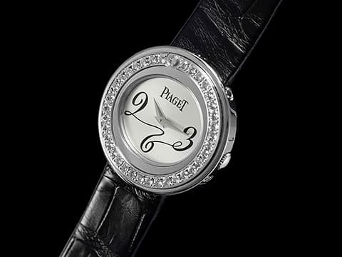 PIAGET 伯爵 Possession P10402 18K白金材質 原廠鑲嵌鑽石旋轉錶圈 石英機芯&nbsp;29mm