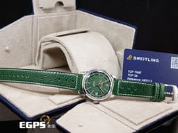 BREITLING 百年靈 Top Time系列 AB3113 <font color="#227f10">綠色面盤</font>&nbsp;三日鍊 大三針 不鏽鋼 AB3113171L1X1 <font color="#ff0000">自製B31機芯&nbsp;2026年保單</font>&nbsp;賽車錶 自動上鍊 38mm