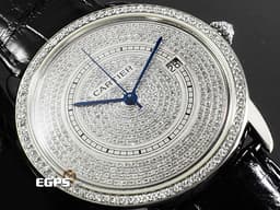 Cartier 卡地亞 Ronde Solo De Cartier 3517 不鏽鋼材質 <font color="#05f0f0">精鑲滿天星面盤、錶圈</font>&nbsp;自動上鏈 42mm
