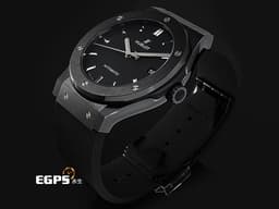HUBLOT 宇舶 Classic Fusion 經典融合 511.CM.7170.RX <font color="#05f0f0">黑陶瓷材質&nbsp;啞光黑色面盤 </font>大三針 <font color="#FF0000">2025年保單</font> 自動上鍊 45mm