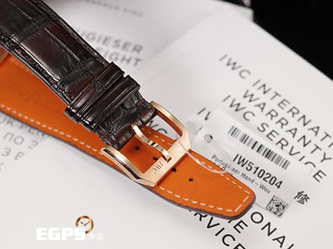 IWC 萬國錶 Portugieser Hand-Wound 8 Days 葡萄牙系列 IW510204 八日鍊 玫瑰金材質 小秒針 錶背動能顯示 手上鍊&nbsp;43mm