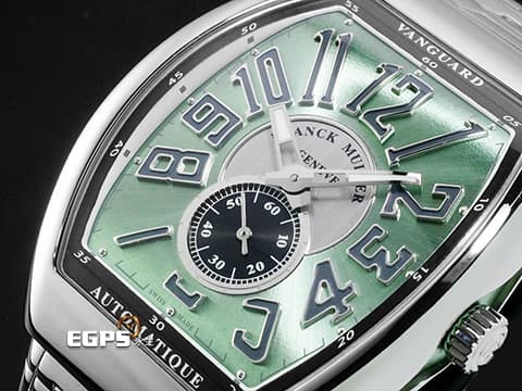 Franck Muller 法蘭穆勒 FM Vanguard V41 S S6 不鏽鋼材質 V41 薄荷綠色面盤&nbsp;&nbsp;2026年保卡&nbsp;自動上鏈 41x49.95mm