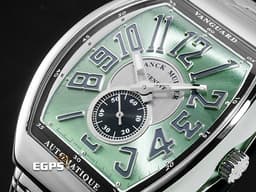 Franck Muller 法蘭穆勒 FM Vanguard V41 S S6 不鏽鋼材質 V41 <font color="#9bfdab">薄荷綠色面盤</font>&nbsp;&nbsp;<font color="#FF0000">2026年保卡</font>&nbsp;自動上鏈 41x49.95mm