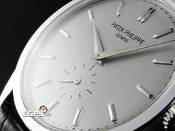PATEK PHILIPPE 百達翡麗 PP CALATRAVA 經典的小三針款式系列 5196G-001 18K白金材質 <font color="#05f0f0">銀灰色紋路面盤</font>&nbsp;<font color="#FF0000">台灣公司貨 </font>手動上鏈&nbsp;37mm
