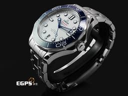 OMEGA 歐米茄 Seamaster 海馬系列 52230422004001 <font color="#0582f5">白色陶瓷面盤 藍色陶瓷錶圈</font> 同軸擒縱 <font color="#FF0000">海馬300 2021年保卡 附原廠藍色橡膠錶帶</font>&nbsp;專業潛水錶300米防水 自動上鍊 42mm