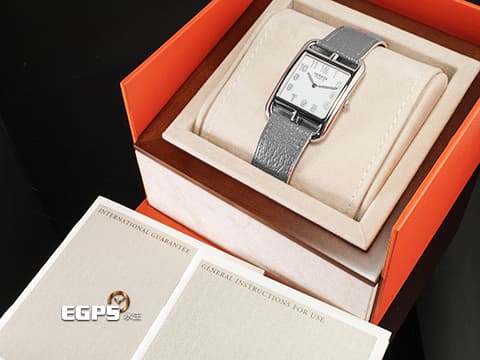 HERMES 愛馬仕 HEURE H 系列 CC3.710.130 不鏽鋼材質 H型錶殼  台灣公司貨  石英機芯 29mm