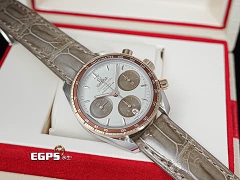 OMEGA 歐米茄 Speedmaster 超霸 速霸 32423385002002 玫瑰金 半金款&nbsp;不鏽鋼 計時碼錶 同軸擒縱 2022年台灣公司貨&nbsp;自動上鍊 38mm