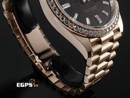 ROLEX 勞力士 Day-Date 40 蠔式 星期日曆型 228345 永恆玫瑰金 228345RBR <font color=#ffcaa9>稀有赤鐵石英面盤【熔岩巧克力】</font> <font color=#70cce1>原廠鑲嵌梯鑽時標、鑽石錶圈</font> <font color=#FF0000>2021年新式保卡</font> 自動上鍊 40mm