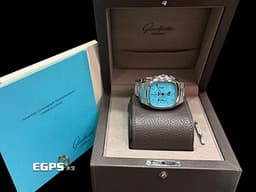 Glashutte Original 格拉蘇蒂 Seventies Chronograph Panorama Date 七零年代 70s 復古<font color="#48a6ce">&nbsp;Disco Blue 迪斯可藍色面盤 限量100只</font>&nbsp;1-37-02-10-02-70 飛返 計時碼表 大日期窗 動能顯示 不鏽鋼材質&nbsp;<font color="#FF0000">2022年台灣公司貨</font>&nbsp;德國錶 自動上鍊 40mm