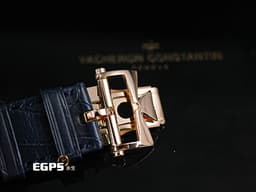 Vacheron Constantin 江詩丹頓 VC錶 Overseas Perpetual Calendar Ultra-Thin 縱橫四海 4300V/000R <font color="#2868e6">厚度僅8.1毫米&nbsp;超薄 萬年曆 藍色</font><font color="#2565e4">放射紋面盤</font> 月相盈虧 玫瑰金&nbsp;<font color="#ff0000">2020年保單 快拆錶帶裝置 附原廠橡膠錶帶</font>&nbsp;4300 V 自動上鍊&nbsp;41.5 mm