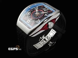 Franck Muller 法蘭穆勒 FM Vanguard&nbsp;Racing Skeleton V45SCDTSQTRCGJ&nbsp;<font color="#0582f5">藍色&amp;紅色元素 賽車風格鏤空面盤</font>&nbsp;<font color="#ff0000">限量50支 2023年保單</font> 自動上鏈 44x54 mm