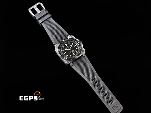 Bell &amp; Ross BR-03 Diver Black Steel BR03A-D-BL-ST/SRB 不鏽鋼材質 精鋼錶圈內嵌高科技陶瓷&nbsp;自動上鍊 42mm