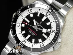 BREITLING 百年靈 Superocean 44 超級海洋 A17376211B1A1 <font color="#05f0f0">黑色面盤、陶瓷錶圈</font> 不鏽鋼材質 300米防水 <font color="#FF0000">2025年保單</font> 潛水錶 自動上鍊 44mm