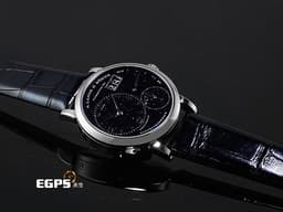 A. LANGE &amp; SÖHNE 朗格 Little Lange 1 Moon Phase 182.086 18K白金材質 <font color="#05f0f0">深藍色砂金石面盤</font>&nbsp;<font color="#ff0000">2024年保單</font>&nbsp;手動上鏈 36.8mm