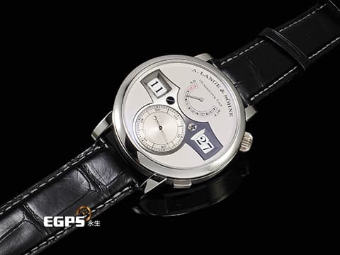 A.LANGE &amp; SÖHNE 朗格 Zeitwerk Platinum 時間橋 142.025 貓頭鷹 PT950 鉑金材質 大數字瞬跳時間顯示 3日動能顯示 小秒針 德國銀 2024年保單 手上鍊 41.9mm