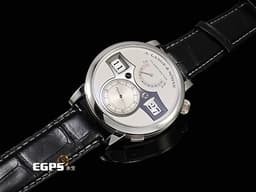 A.LANGE &amp; SÖHNE 朗格 Zeitwerk Platinum 時間橋 142.025 貓頭鷹 <font color="#84C1FF">PT950 鉑金材質</font> <font color="#0582f5">大數字瞬跳時間顯示 3日動能顯示 小秒針 德國銀</font> <font color="#FF0000">2024年保單</font> 手上鍊 41.9mm