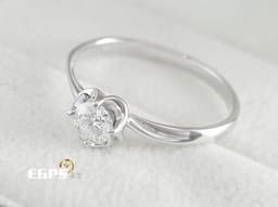 天然鑽石 GIA鑽石 0.30CT D/VS2 K金鑽戒 白K金 天然真鑽 女戒&nbsp; 造型鑽戒 鑽石戒指