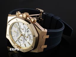 Audemars Piguet AP錶 愛彼 Royal Oak 皇家橡樹 18K玫瑰金材質 26320OR&nbsp;<font color="#fafa01">白色格紋面盤</font> 計時碼錶 <font color="#FF0000">台灣公司貨</font>&nbsp;自動上鏈 41mm