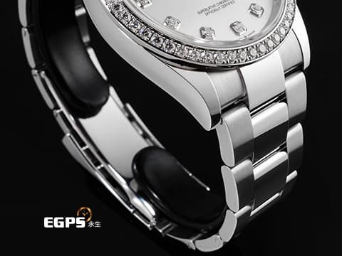 ROLEX 勞力士 DATEJUST 36 蠔式日誌型 126284RBR 白色珍珠貝母面盤 原廠鑲鑽外圈 鑽石時標 2025年新式保卡&nbsp;自動上鍊 36mm