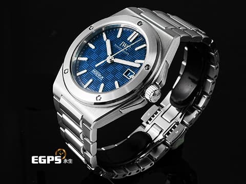 IWC 萬國 Ingenieur 40 工程師系列 IW328907 藍色網格紋面盤 五日鍊 不鏽鋼 Gérald Genta尊達大師強勢回歸 重新演繹工程師SL腕錶 2025年保卡 自動上鍊 40mm