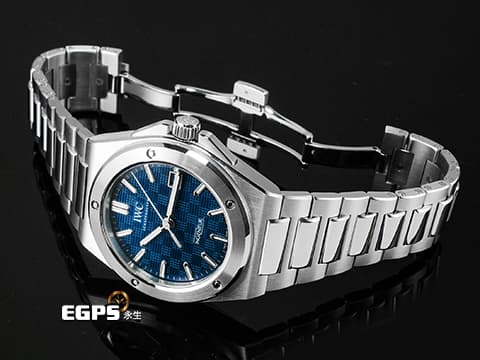 IWC 萬國 Ingenieur 40 工程師系列 IW328907 藍色網格紋面盤 五日鍊 不鏽鋼 Gérald Genta尊達大師強勢回歸 重新演繹工程師SL腕錶 2025年保卡 自動上鍊 40mm