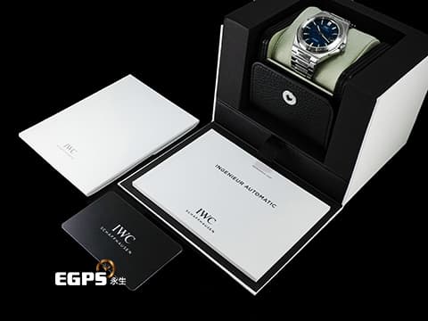 IWC 萬國 Ingenieur 40 工程師系列 IW328907 藍色網格紋面盤 五日鍊 不鏽鋼 Gérald Genta尊達大師強勢回歸 重新演繹工程師SL腕錶 2025年保卡 自動上鍊 40mm